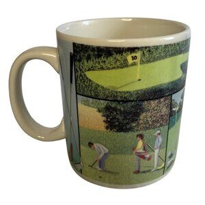 RUSS Berrie Golf Outing Ceramic Mug 8oz Dishwasher & Microwave Safe Fun Golf Des